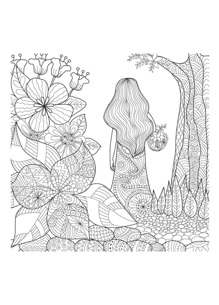 134 Aesthetic Coloring Pages Printable 52