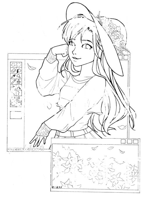 aesthetic coloring pages printable jpg