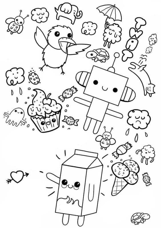 134 Aesthetic Coloring Pages Printable 63