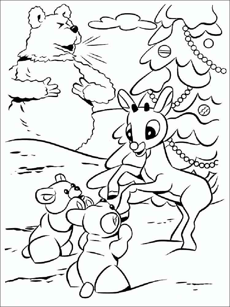 27 Jolly Rudolph Coloring Pages Printable 13