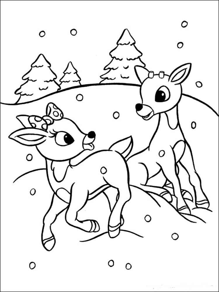 27 Jolly Rudolph Coloring Pages Printable 2