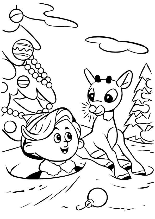 jolly rudolph coloring pages printable jpg