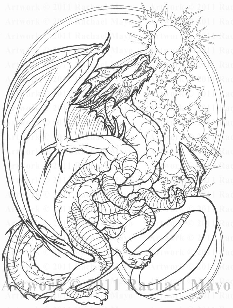 29 Mythical Dragon Coloring Pages Printable 11