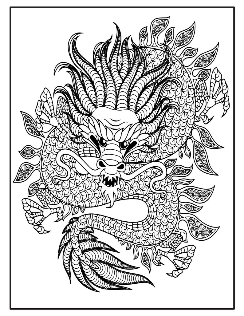 29 Mythical Dragon Coloring Pages Printable 13