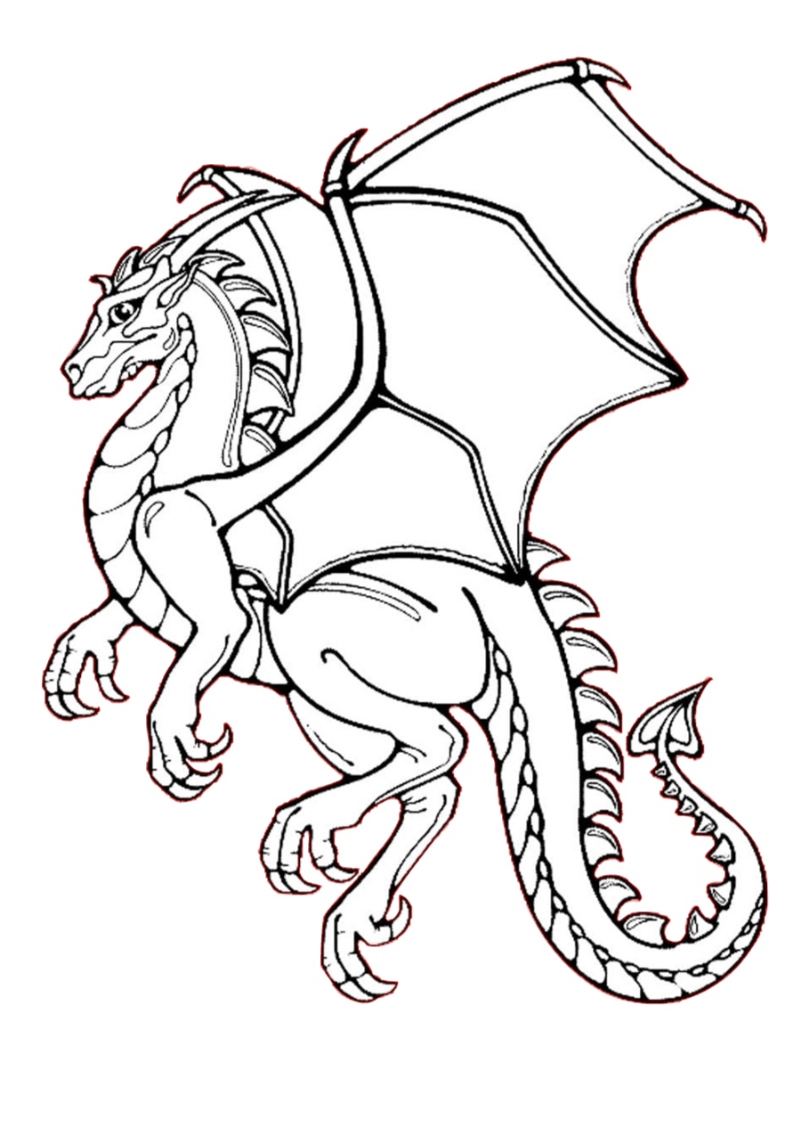 29 Mythical Dragon Coloring Pages Printable 2