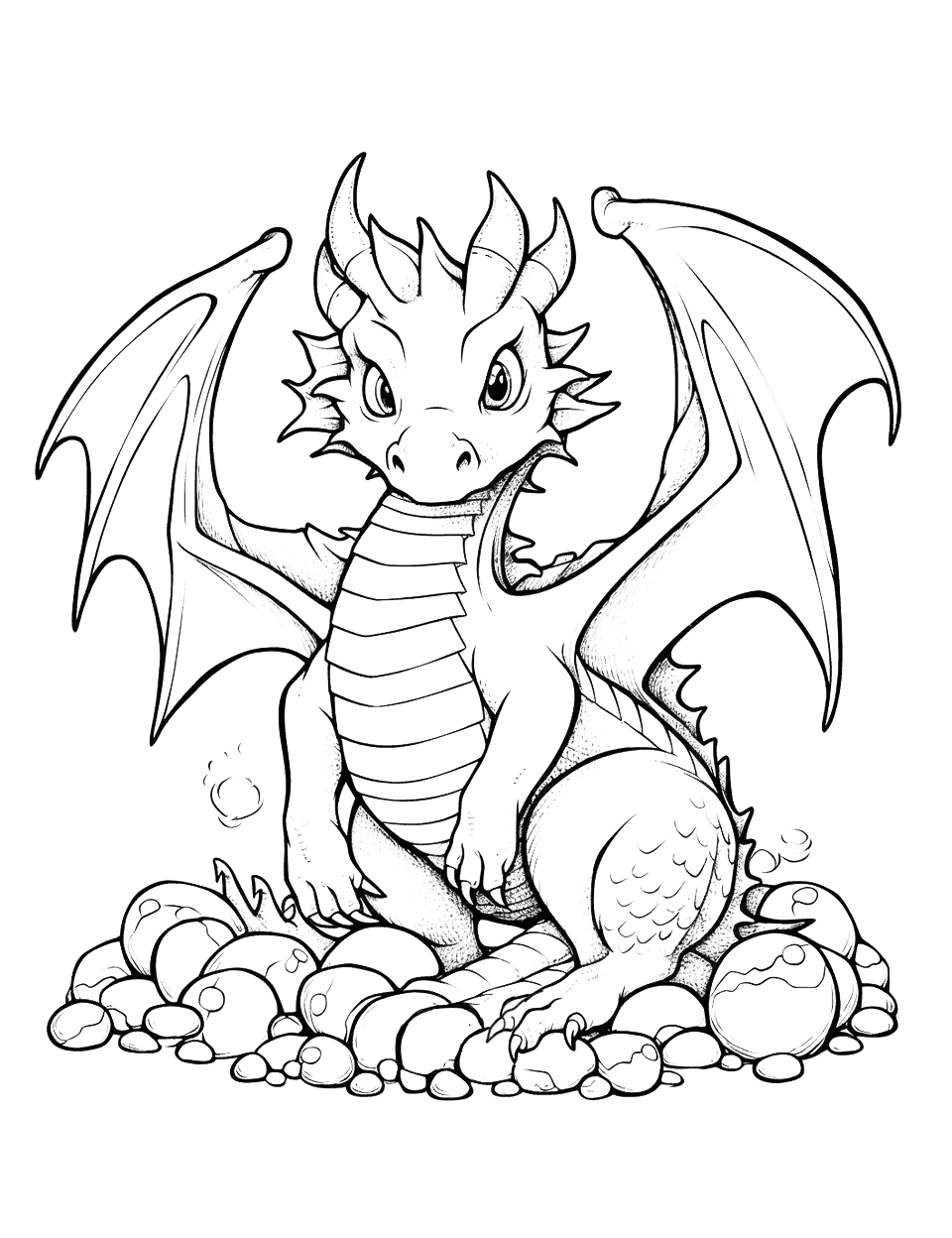 mythical dragon coloring pages printable jpg