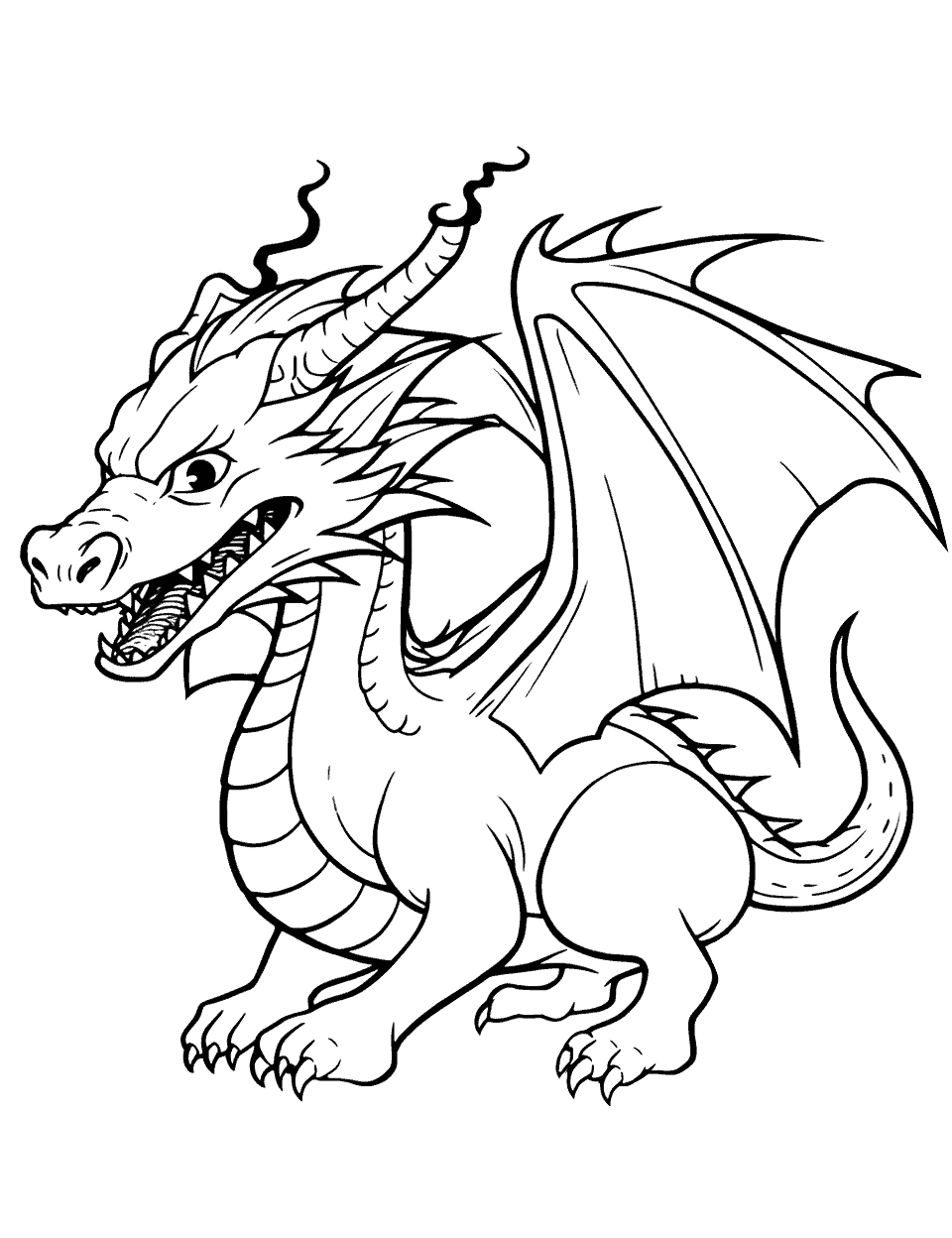 29 Mythical Dragon Coloring Pages Printable 3