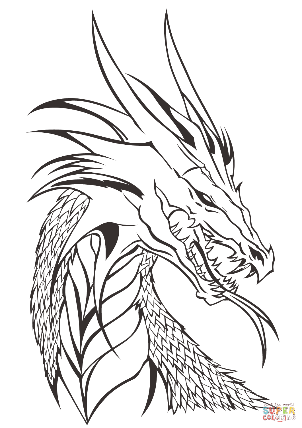 mythical dragon coloring pages printable jpg