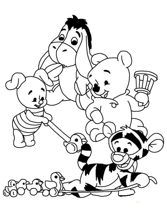 30 Adorable Winnie The Pooh Coloring Pages Printable 1