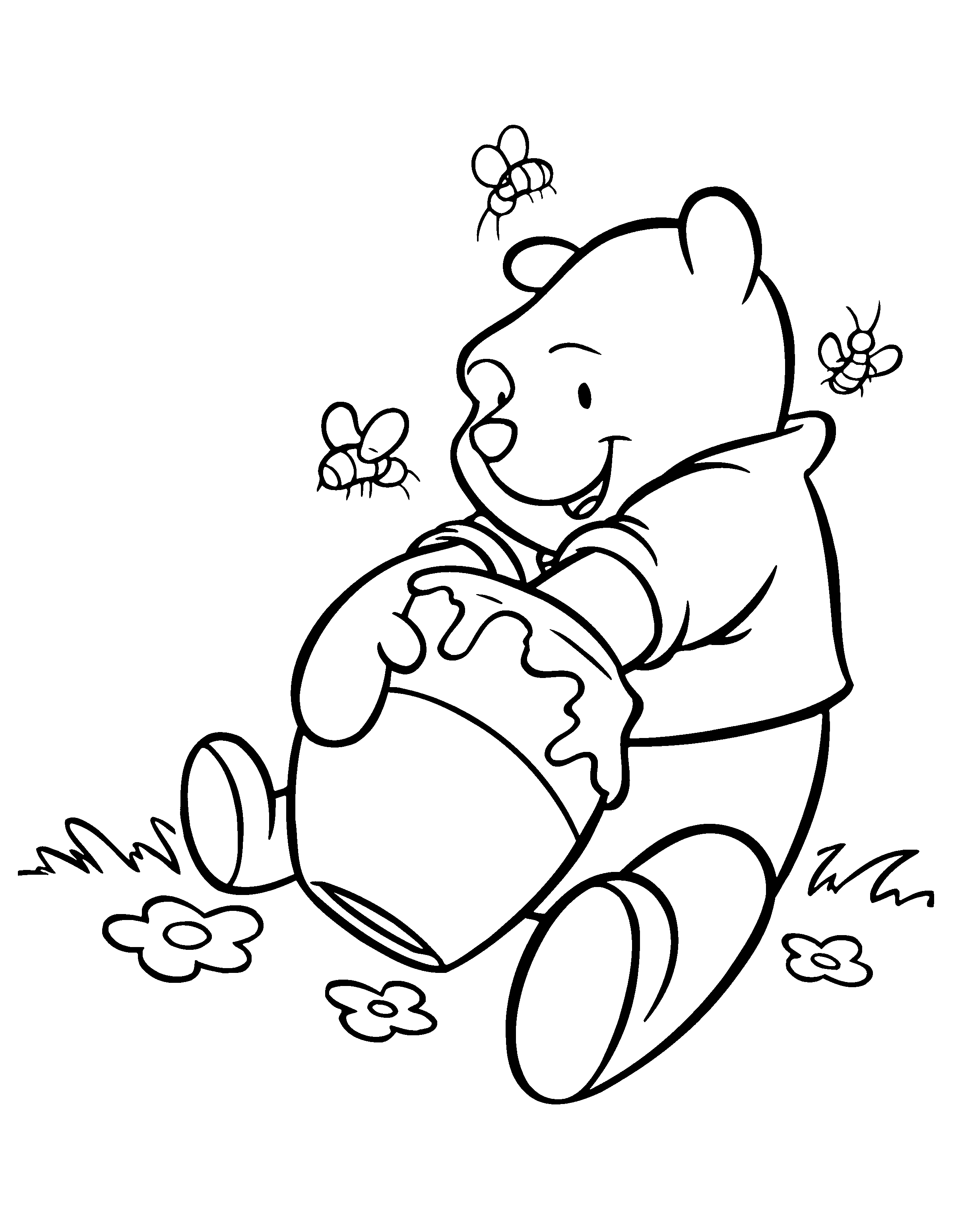 30 Adorable Winnie The Pooh Coloring Pages Printable 2