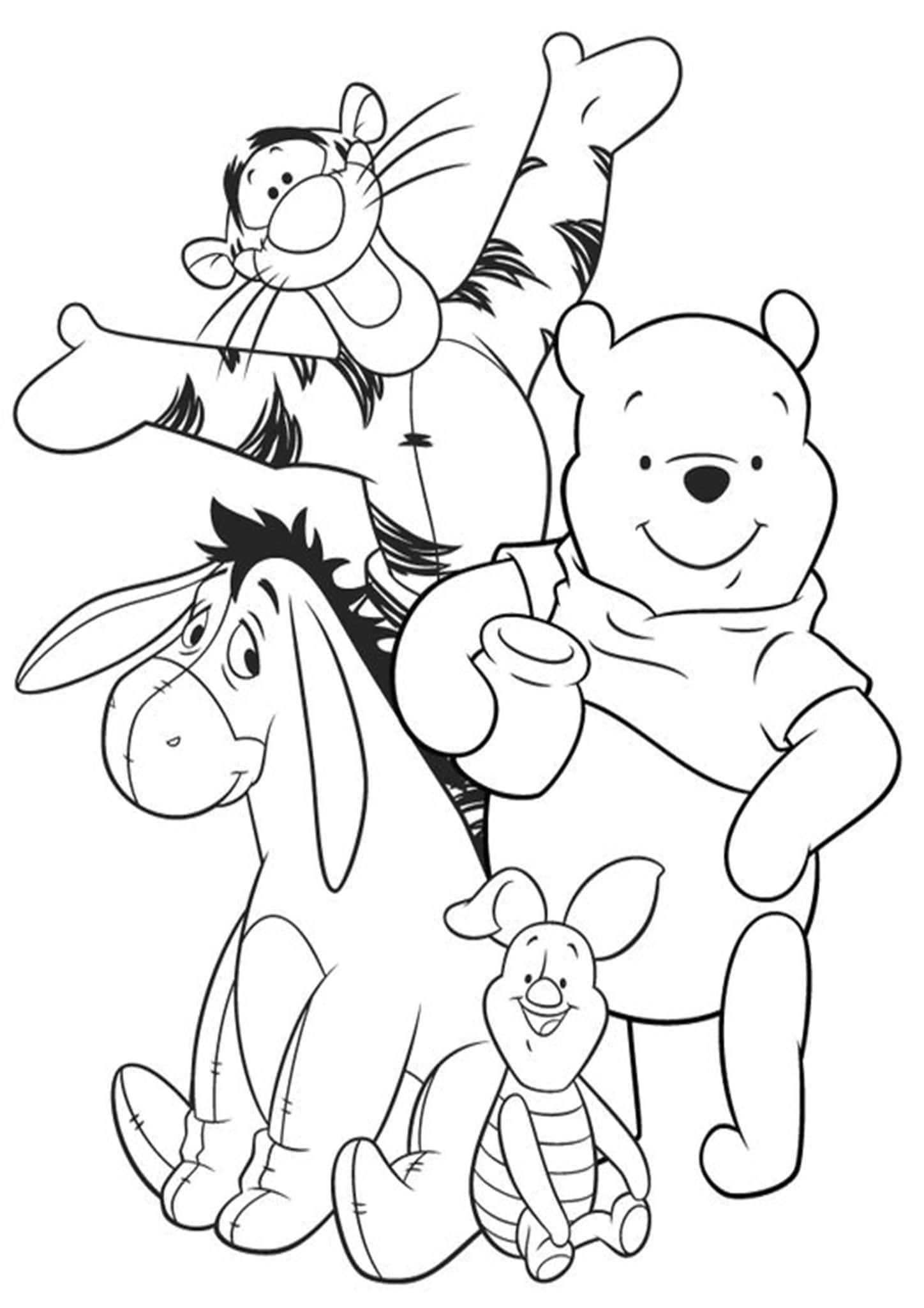 adorable winnie the pooh coloring pages printable jpg