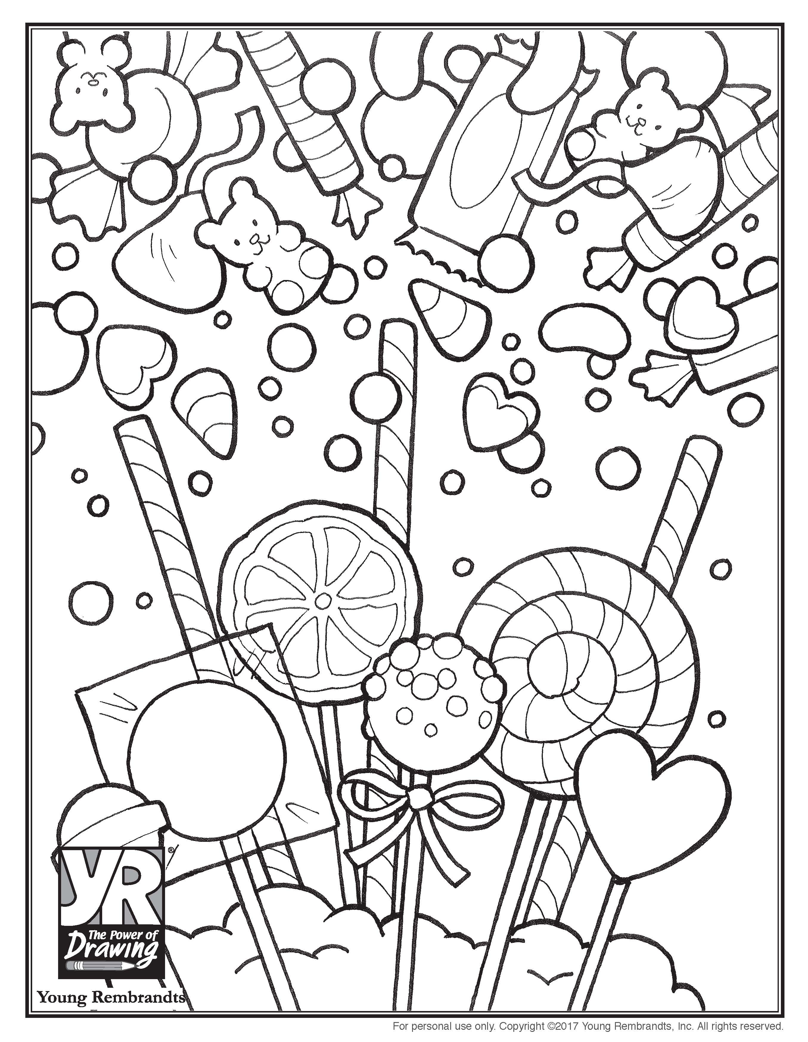 sweet candy coloring pages printable jpg