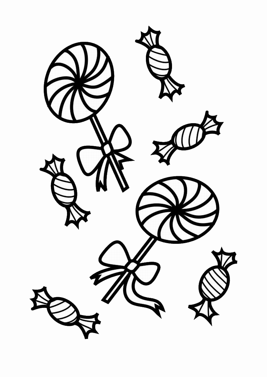 30 Sweet Candy Coloring Pages Printable 28