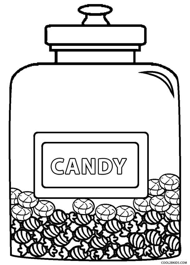 30 Sweet Candy Coloring Pages Printable 33