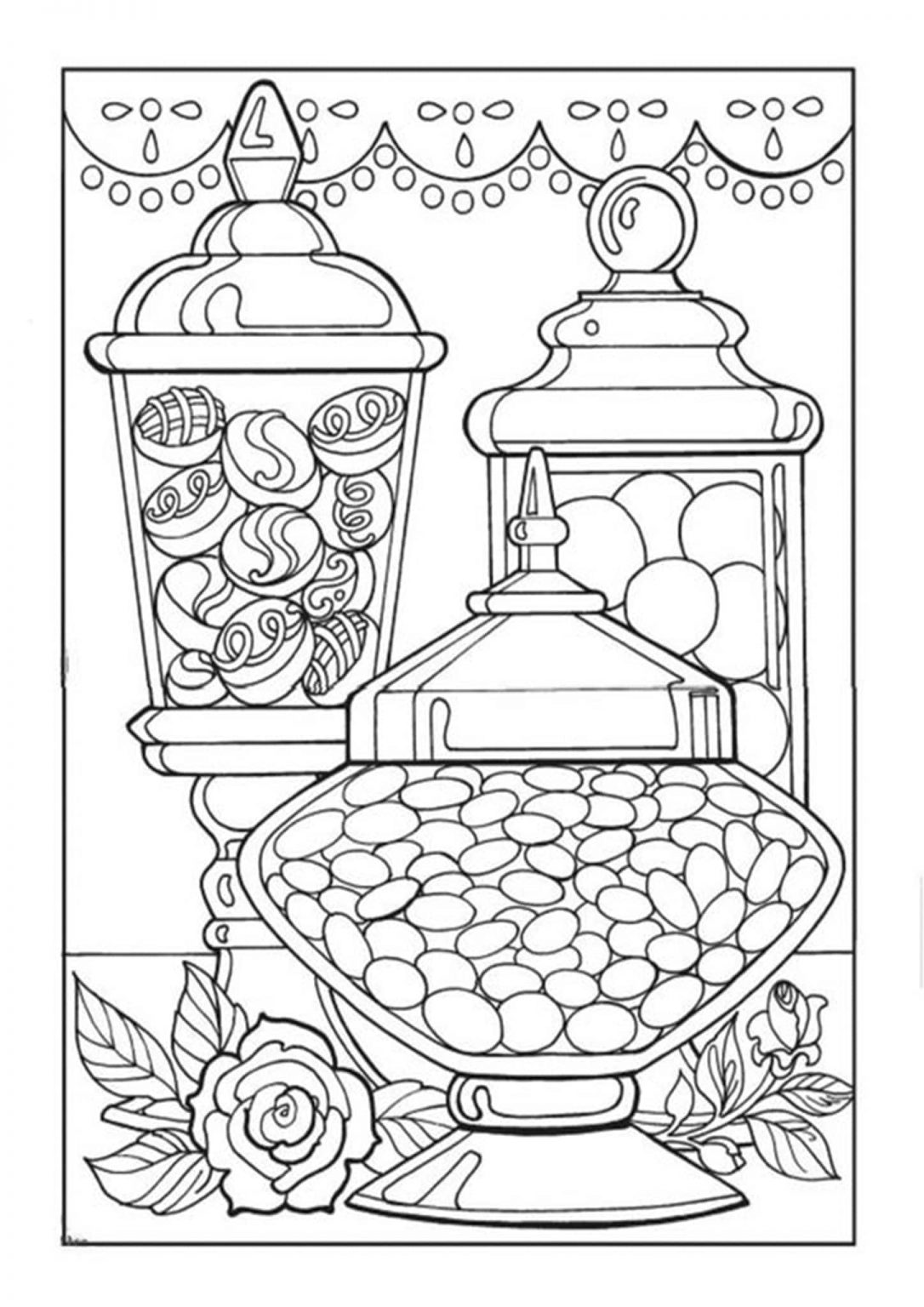 30 Sweet Candy Coloring Pages Printable 4