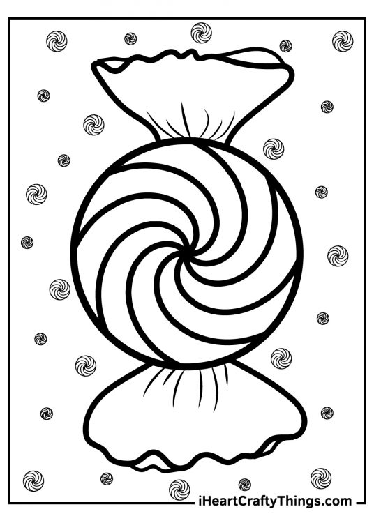 30 Sweet Candy Coloring Pages Printable 6