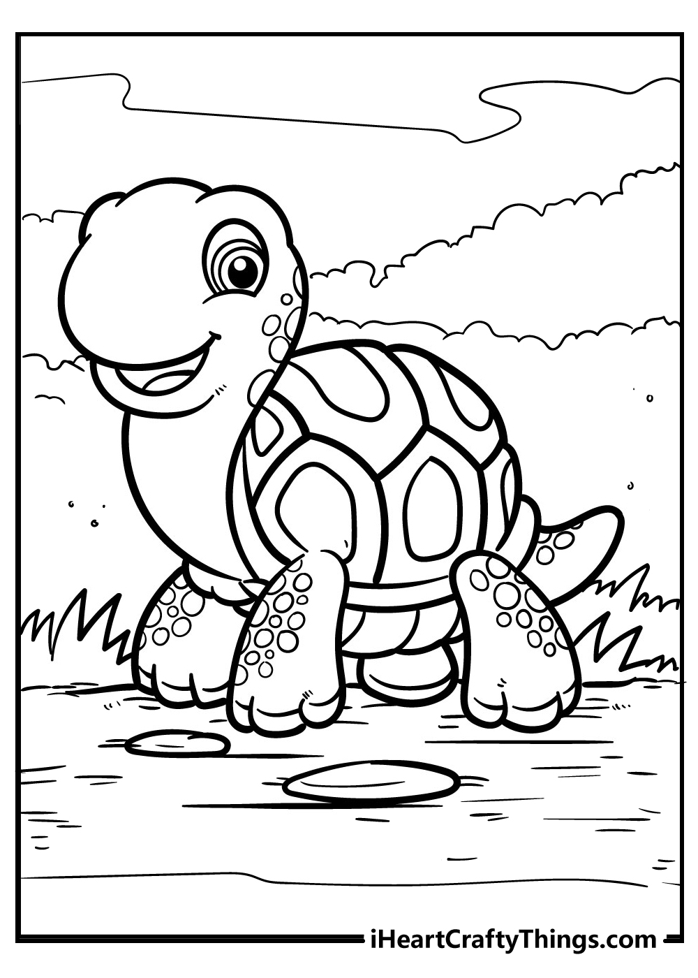 relaxing turtle coloring pages printable jpg