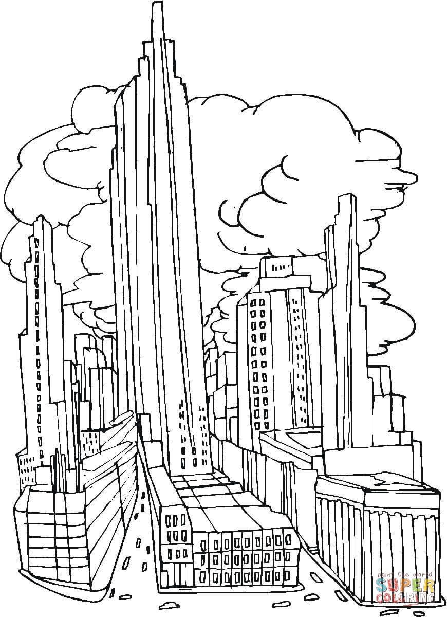 32 Urban City Coloring Pages Printable 10