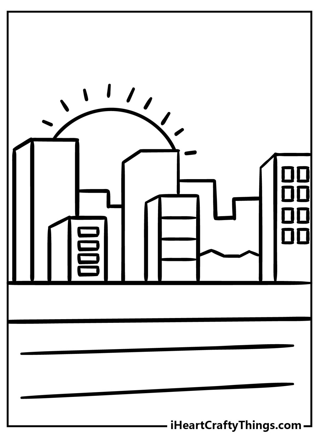 32 Urban City Coloring Pages Printable 2