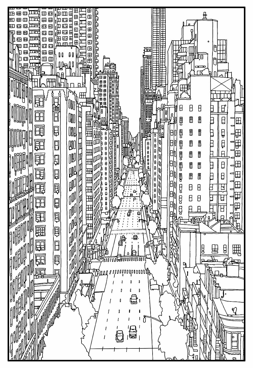 32 Urban City Coloring Pages Printable 26