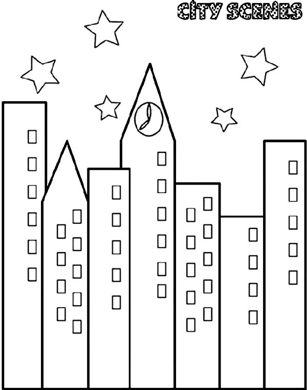 32 Urban City Coloring Pages Printable 35