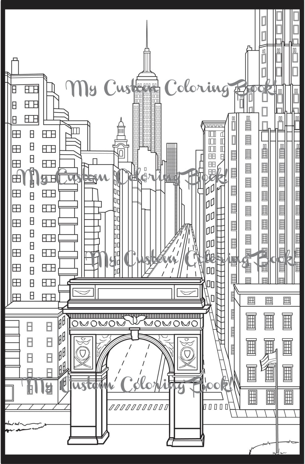 32 Urban City Coloring Pages Printable 5