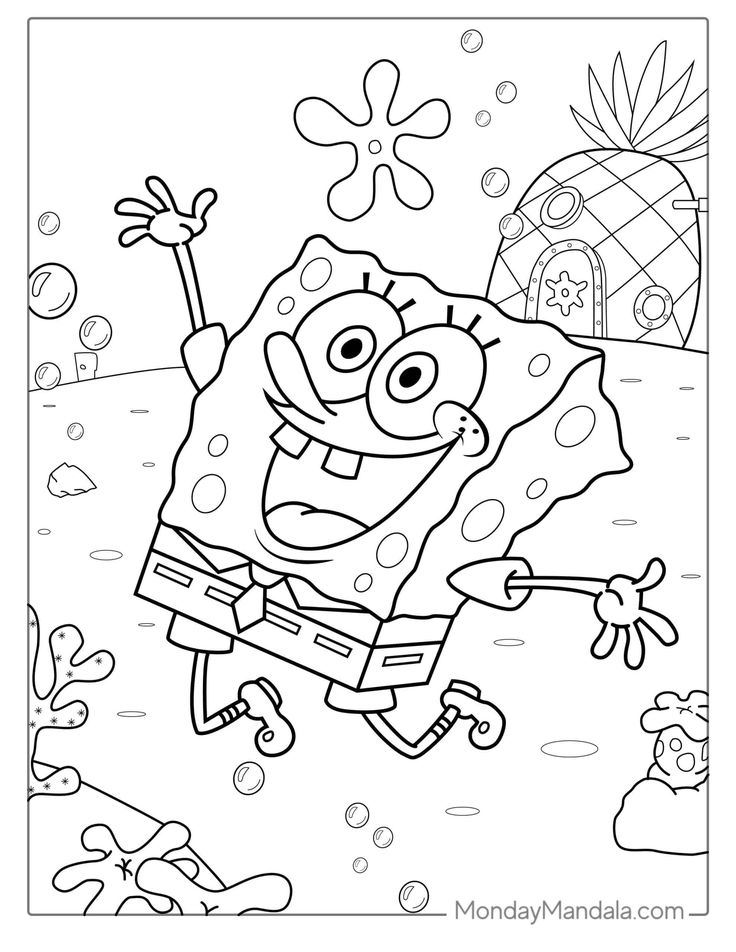 super super fun spongebob coloring pages printable jpg