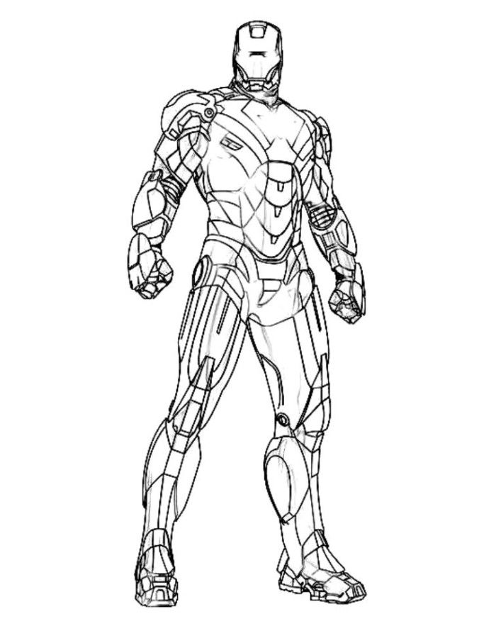 heroic iron man coloring pages printable jpg