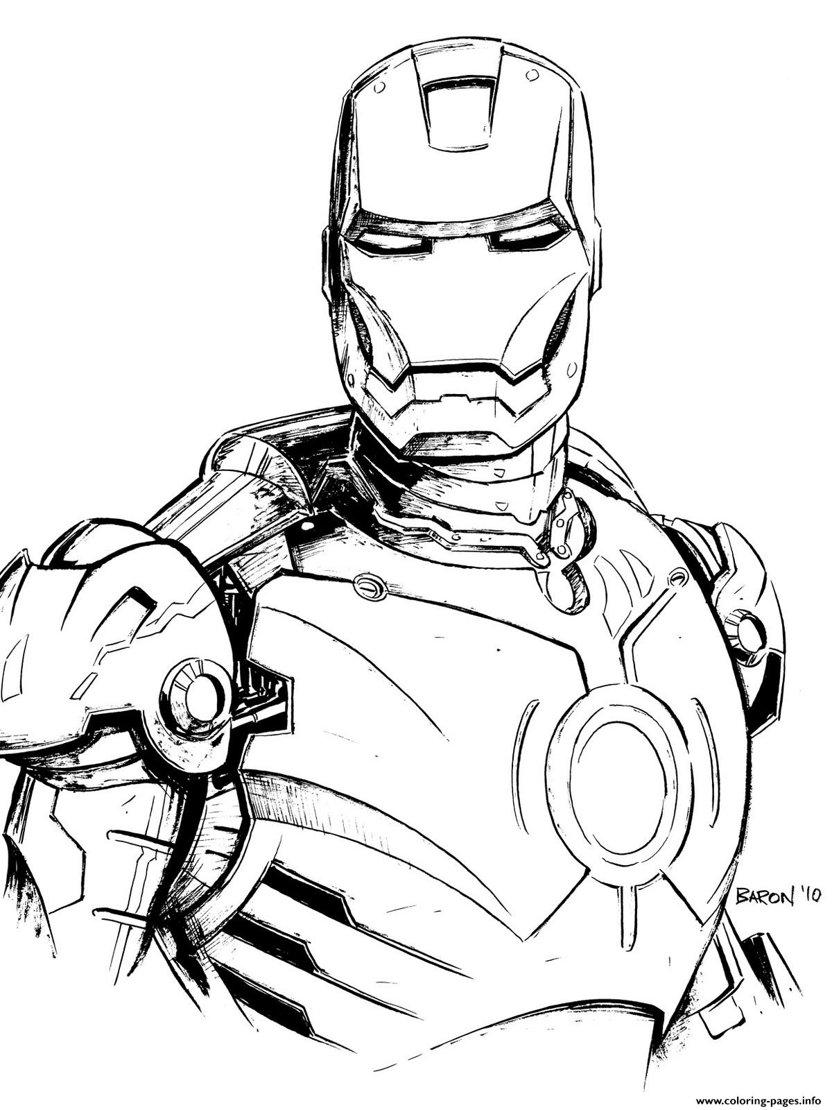 35 Heroic Iron Man Coloring Pages Printable 4