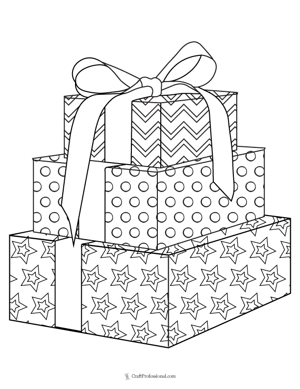 35 Surprising Present Coloring Pages Printable 27