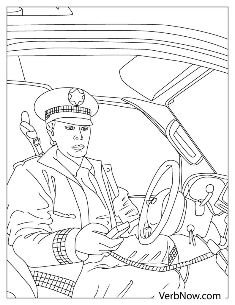 flashy police car coloring pages printable jpg