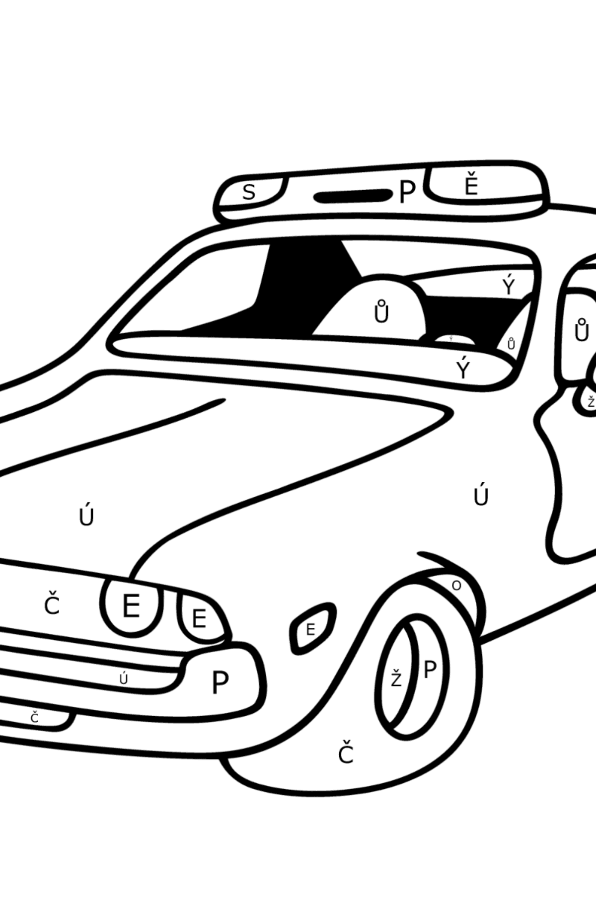 flashy police car coloring pages printable jpg