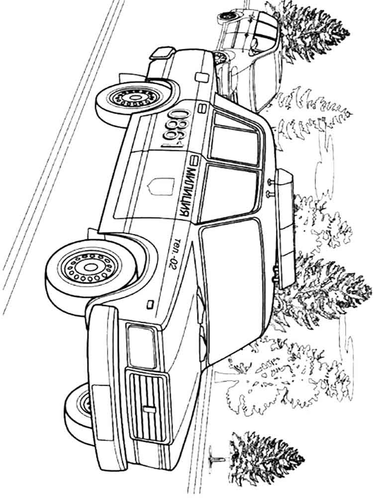 flashy police car coloring pages printable jpg