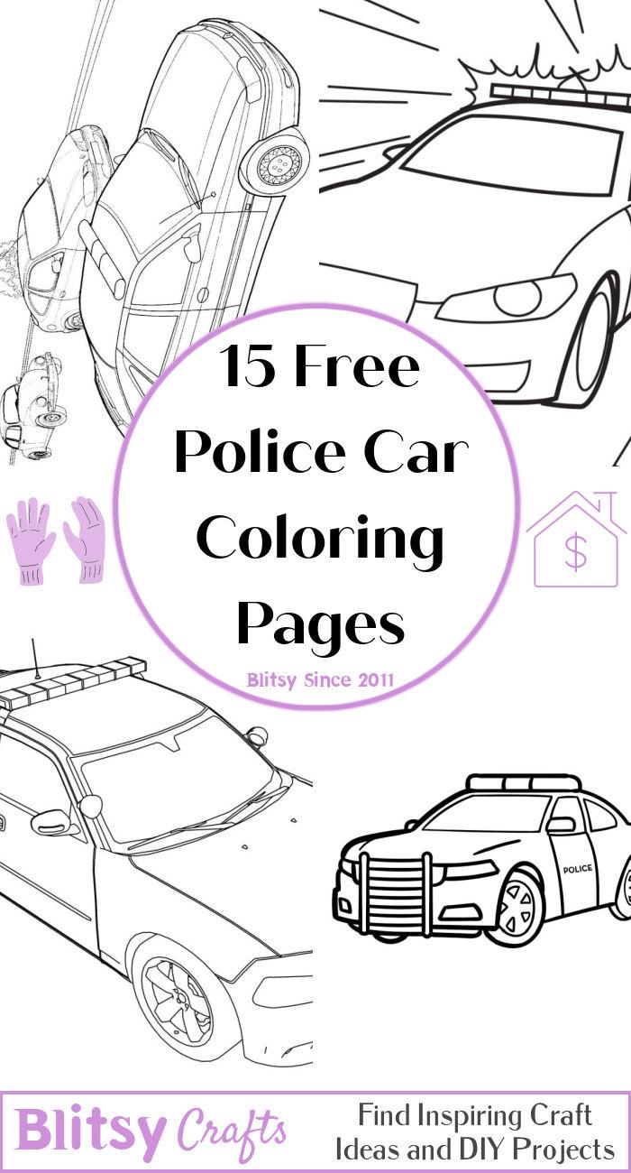 36 Flashy Police Car Coloring Pages Printable 5