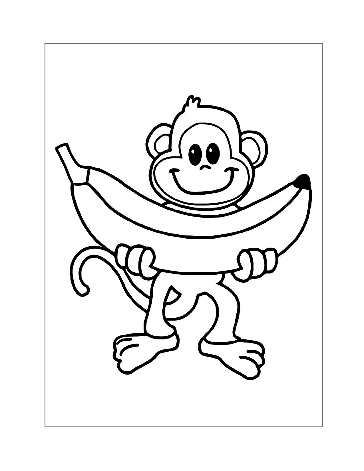 playful monkey coloring pages printable jpg