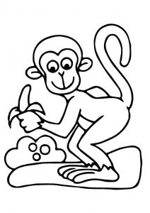 36 Playful Monkey Coloring Pages Printable 13