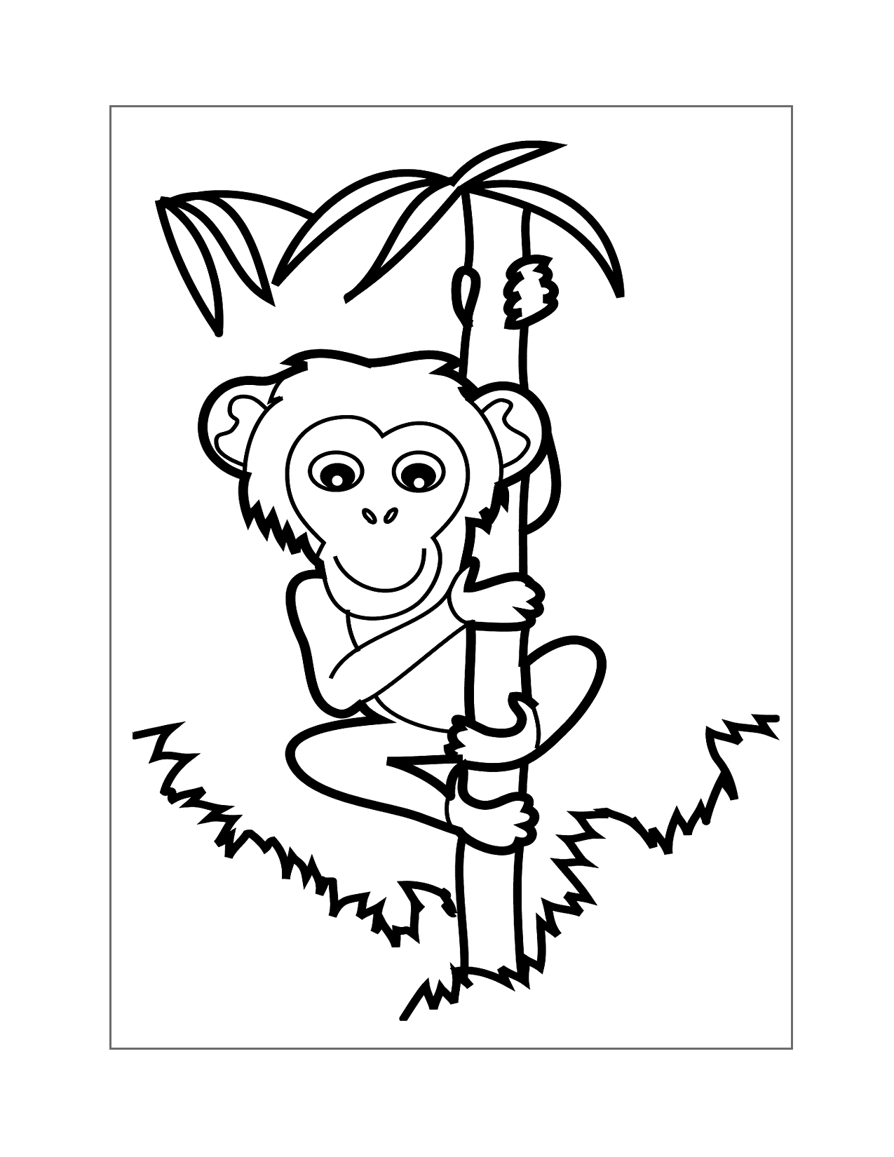 36 Playful Monkey Coloring Pages Printable 16