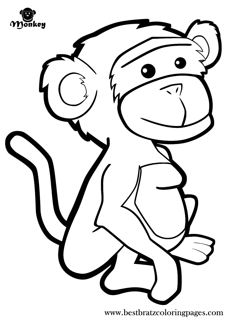 36 Playful Monkey Coloring Pages Printable 18