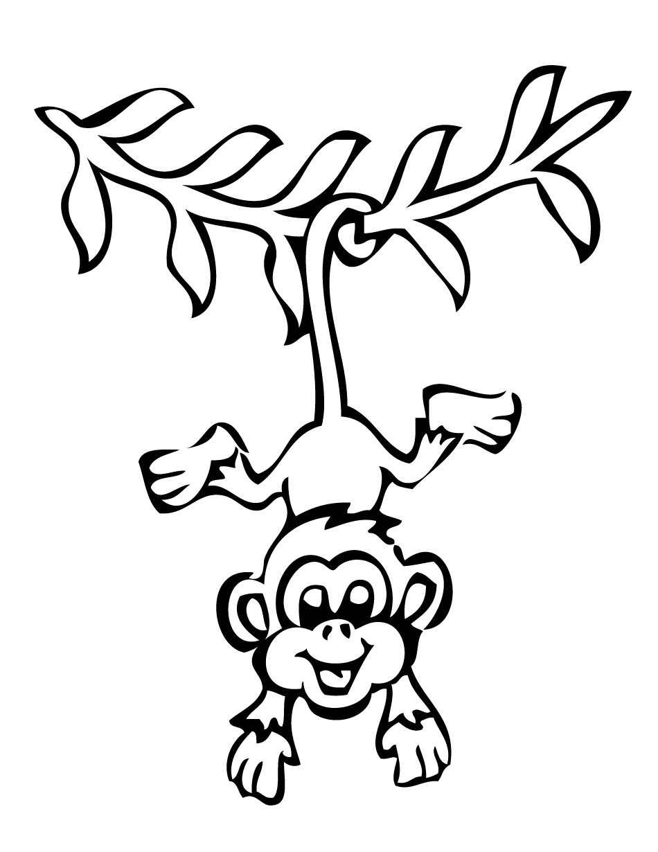 36 Playful Monkey Coloring Pages Printable 19