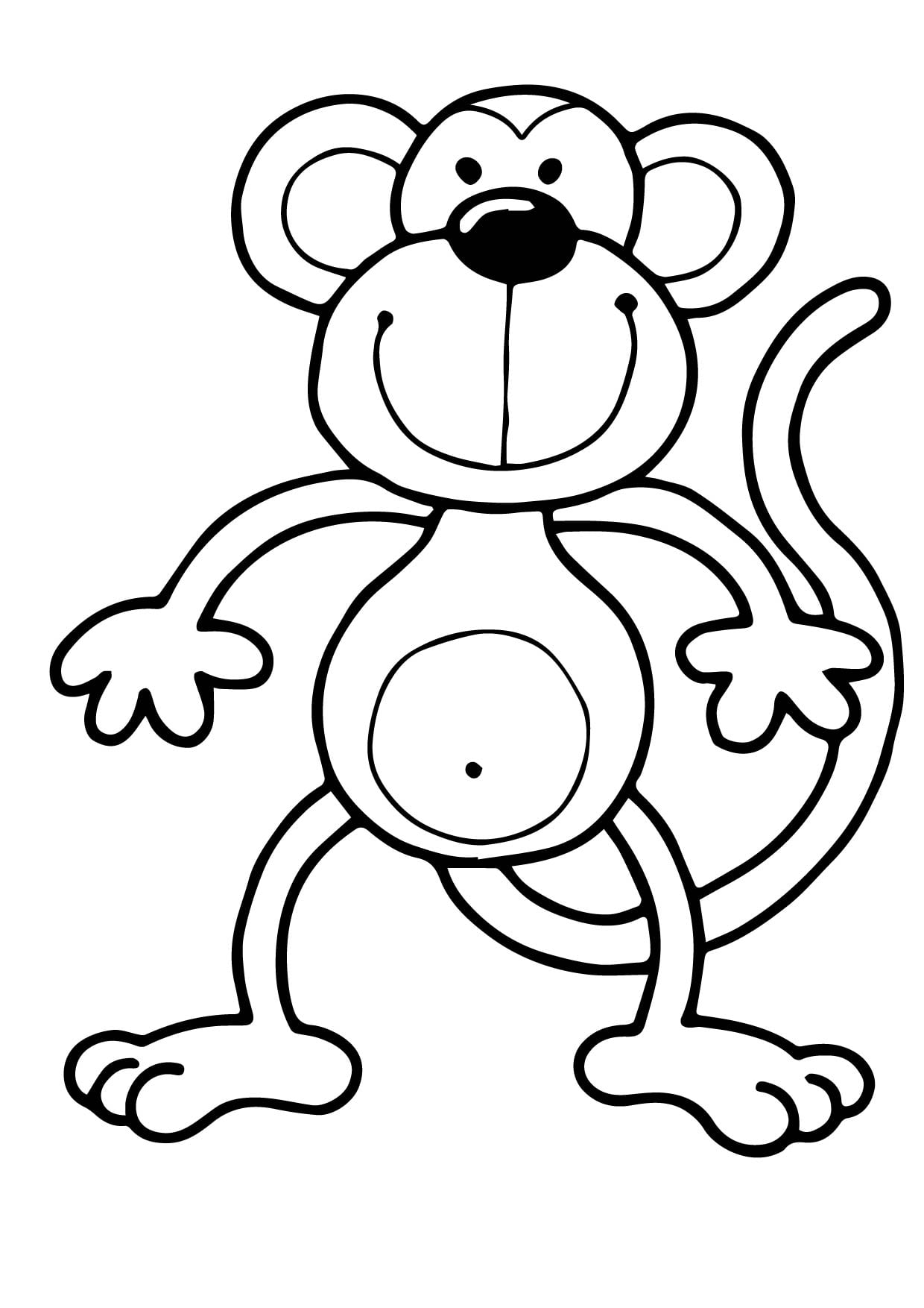 36 Playful Monkey Coloring Pages Printable 9