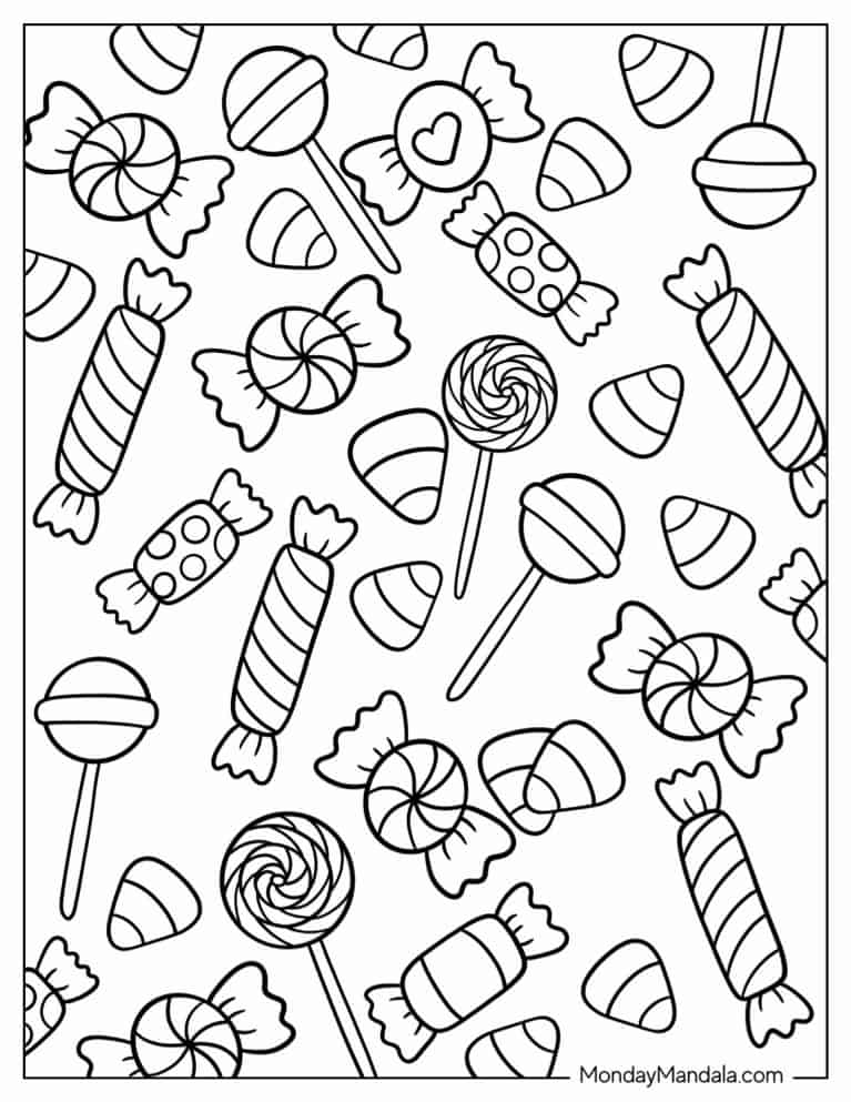 sweet candy coloring pages printable jpg