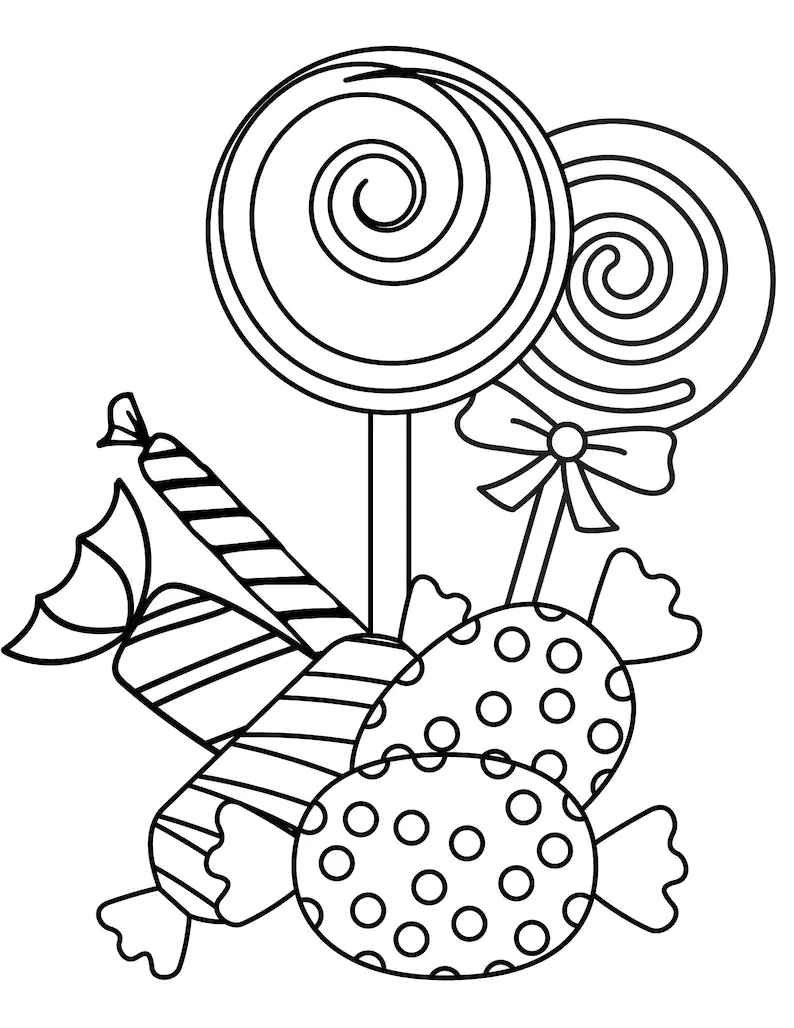 39 Sweet Candy Coloring Pages Printable 31