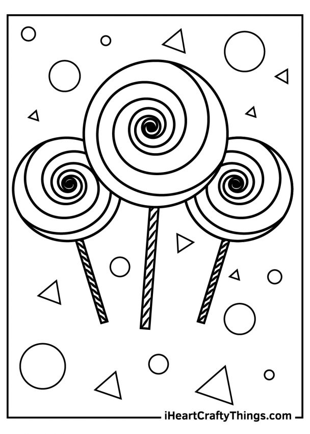 39 Sweet Candy Coloring Pages Printable 6