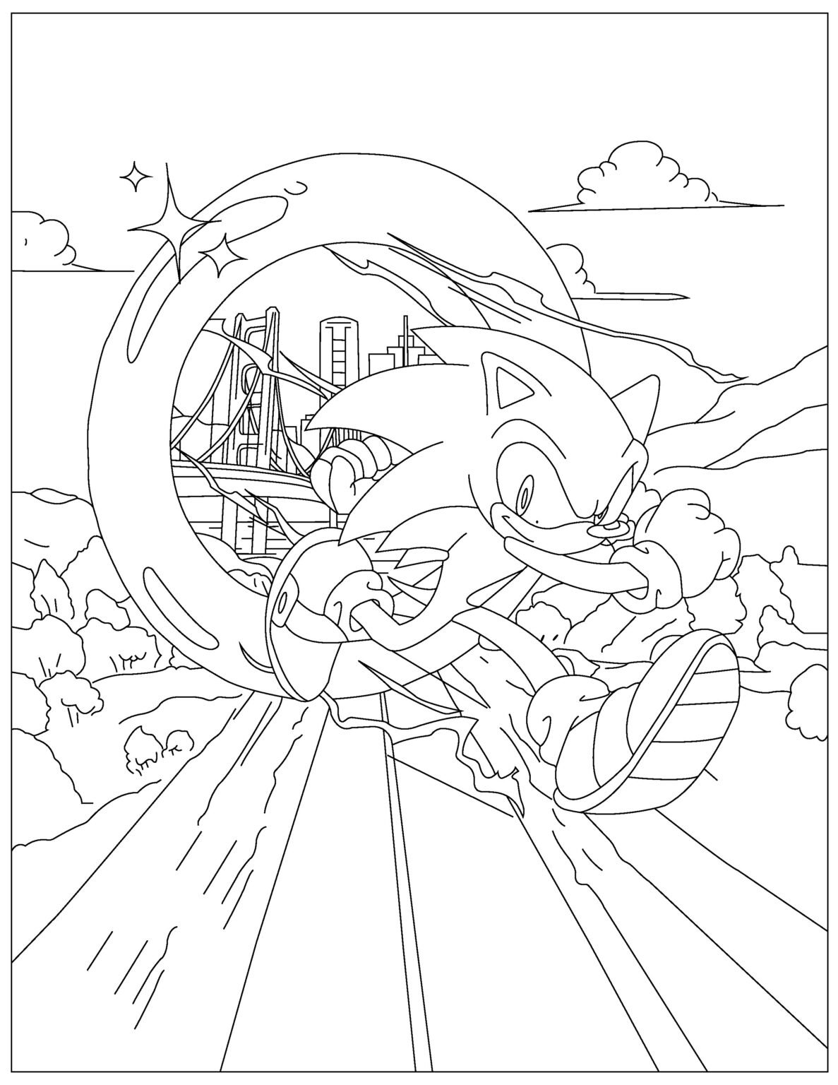 76 Sonic The Hedgehog Coloring Pages Printable 16