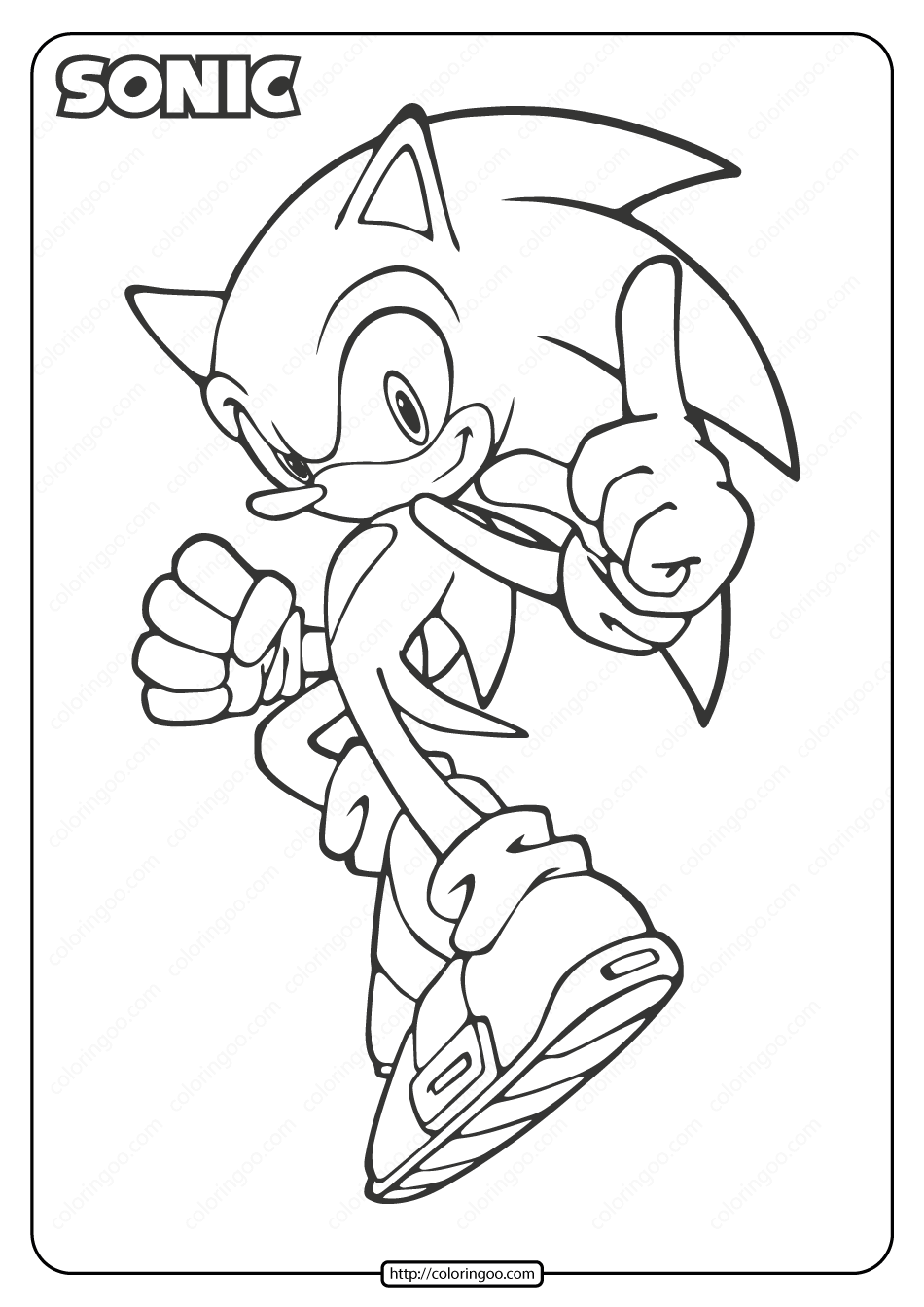 76 Sonic The Hedgehog Coloring Pages Printable 36