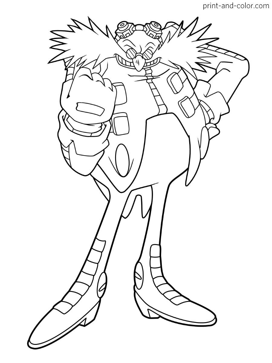 76 Sonic The Hedgehog Coloring Pages Printable 43