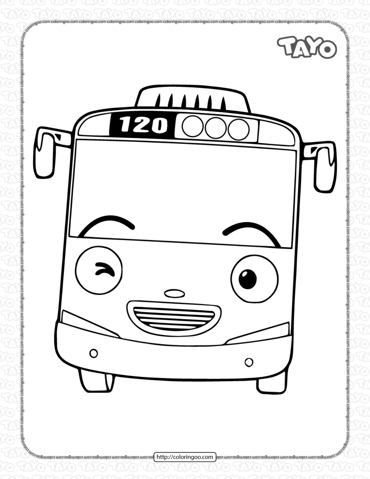 76 Tayo Coloring Pages Printable 9