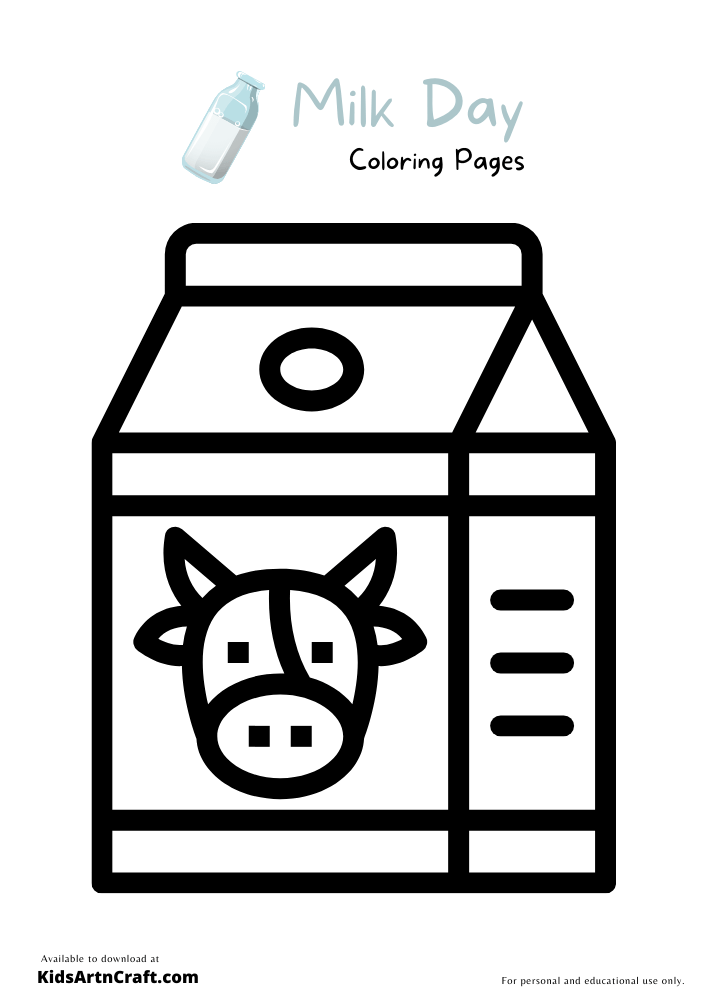 84 Milk Coloring Pages Printable 12