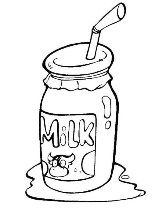 84 Milk Coloring Pages Printable 35