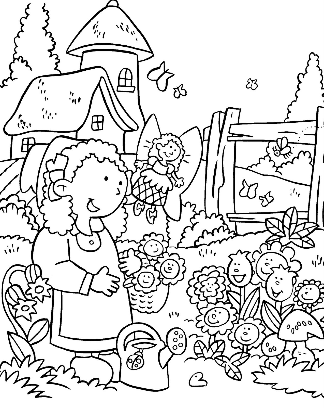 96 Gardening Coloring Pages Printable 11